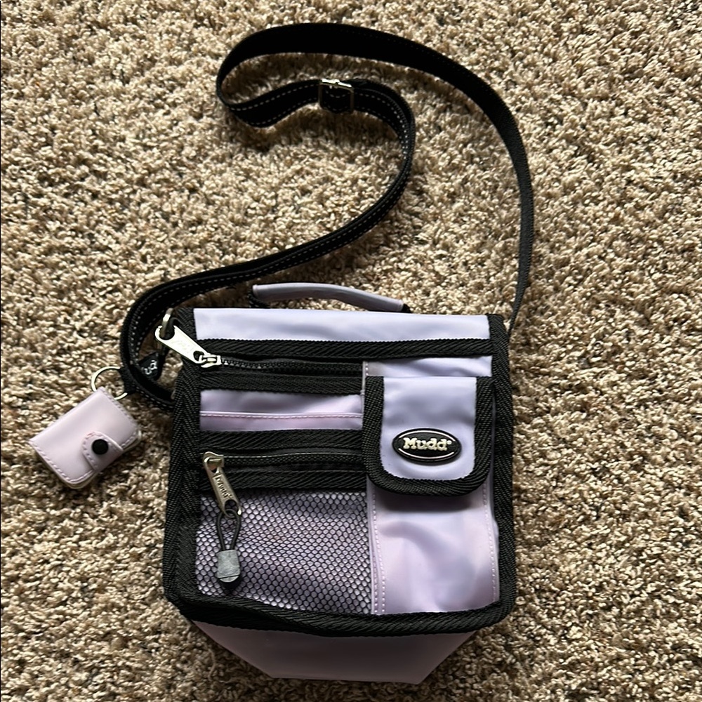 Mudd Lavender and Black Crossbody Bag